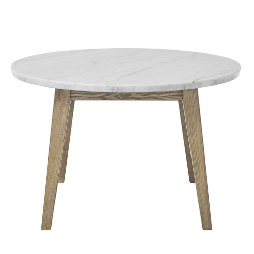 Vida - Marble Top Round Dining Table - White