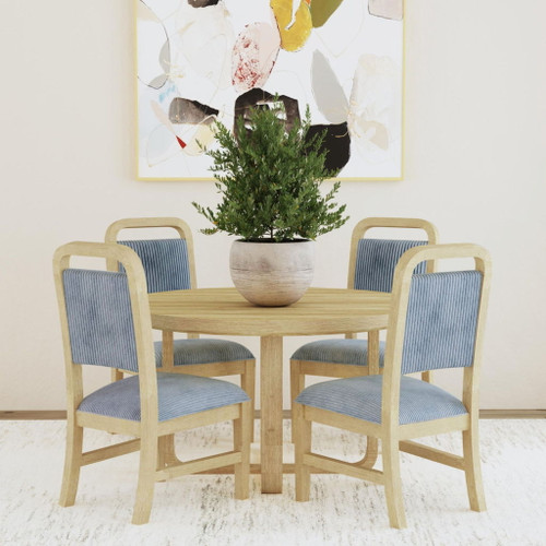 Ridgemont - 5 Piece Standard Height Dining Set (Round Table And Four Chairs) - Natural