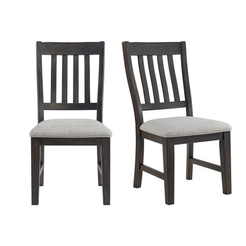 Montrose - Fabric Dining Side Chair (Set of 2) - Espresso / Light Gray