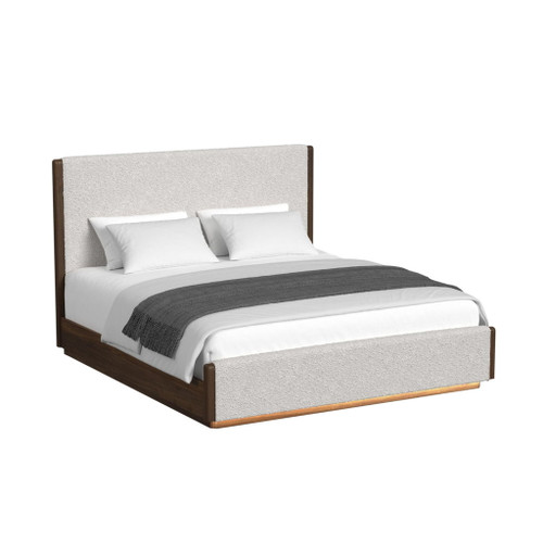 Brisbane - Upholstered Bed With Boucle And LED