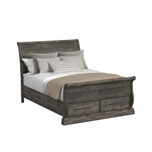 Park Ridge - Queen / King Rails For Sleigh Storage Bed - Charcoal