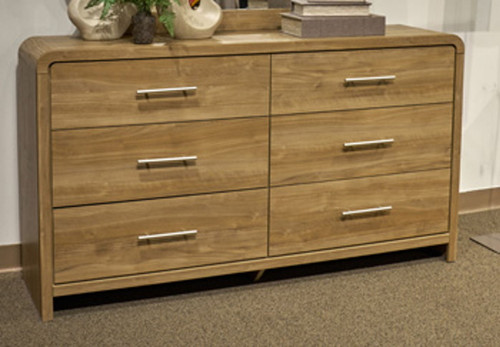Gramburg - Six Drawer Dresser - Warm Natural Brown