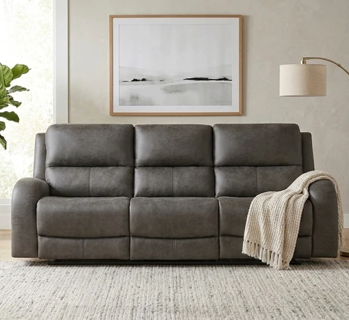 HELIOS Dark Gray 85" Wide x 40" Height Reclining Sofa