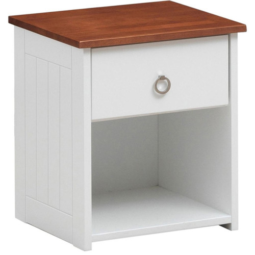 Farah - Nightstand - White & Oak