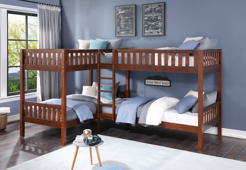 WILBUR Four Bed Corner Twin Bunk Bed
