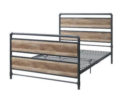 Brantley - Full Bed - Antique Oak & Sandy Gray Finish