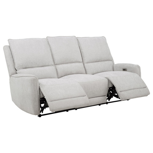 BARRETT Light Gray Fabric Power Reclining Sofa 