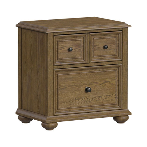 Heritage & Home - Nightstand With USBC - Oak Brown