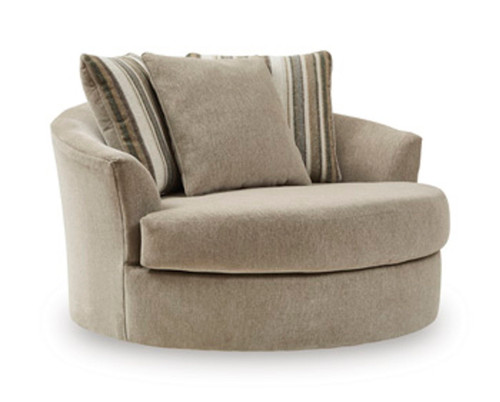 Linenhause - Oversized Swivel Accent Chair - Dune