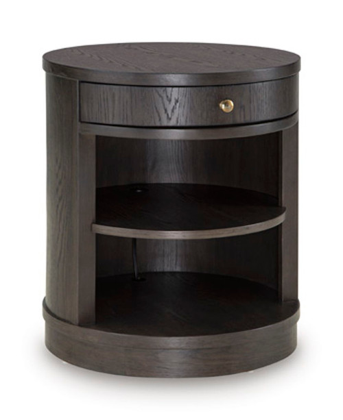 Leighmour - Accent Table - Dark Brown