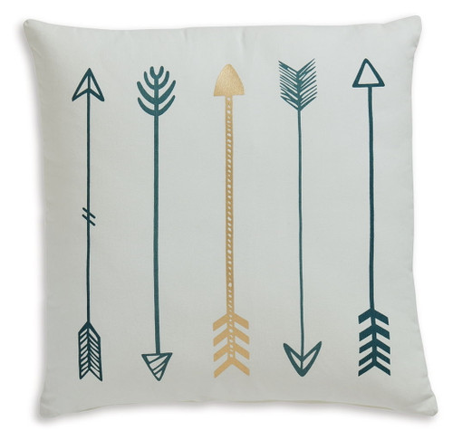 Gyldan - Pillow (Set of 4) - White / Teal / Gold