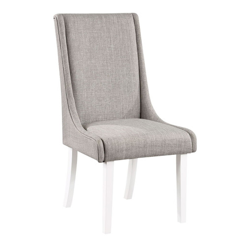 Hollyn - Side Chair (Set of 2) - Gray Linen & White
