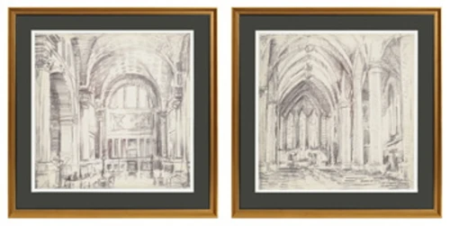 Downyard - Wall Art Set (Set of 2) - Black / Beige