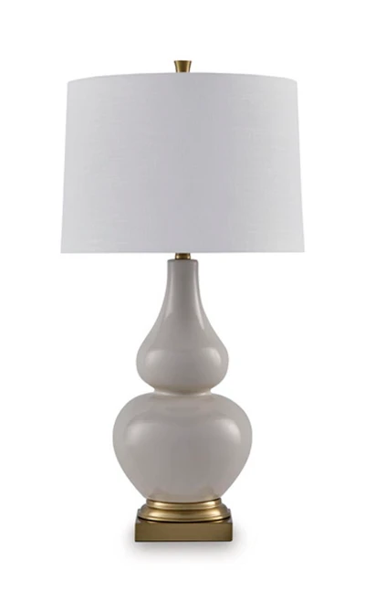 Weswick - Ceramic Table Lamp - Cream / Gold Finish