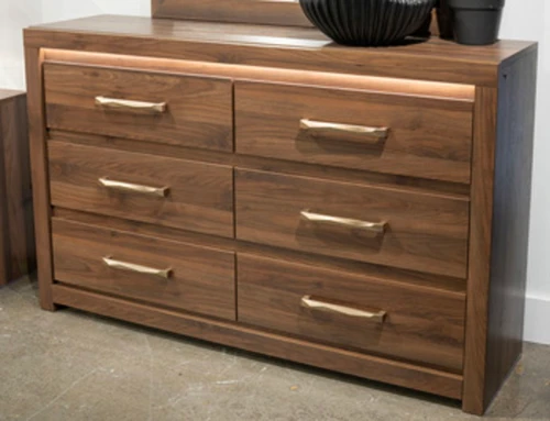 Janfyn - Six Drawer Dresser - Brown