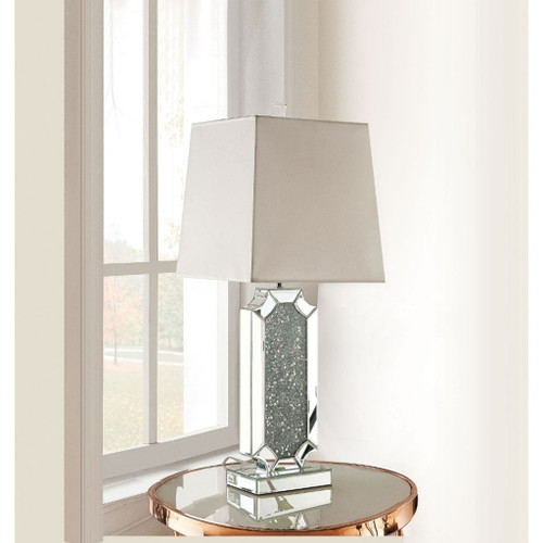 Noralie - Table Lamp - Mirrored & Faux Diamonds - 33"