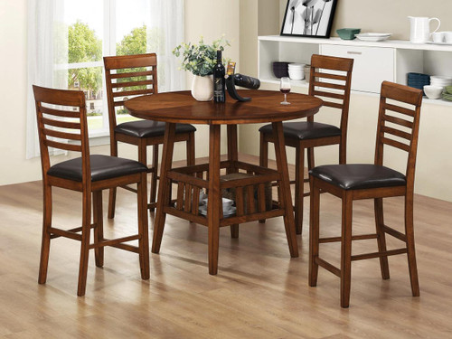 Santiago Oak 5-PC Counter Height Set