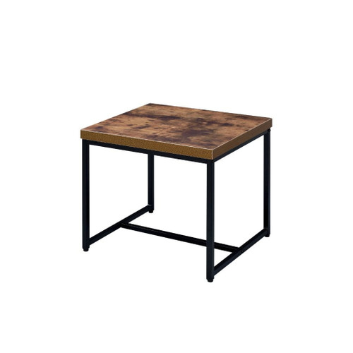 Bob - End Table - Weathered Oak & Black