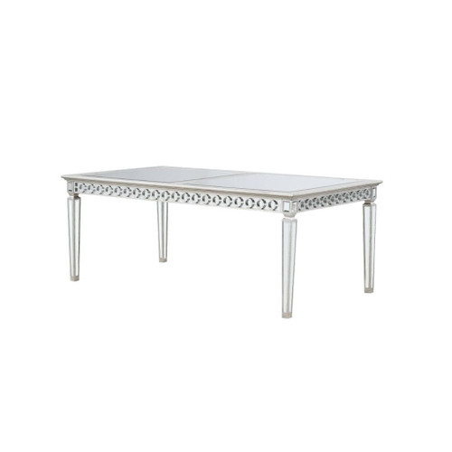 Varian - Dining Table 78"L) - Mirrored & Antique Platinum