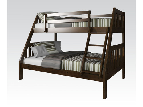 Elliston Espresso Twin/Full Bunkbed- 10 Slats on top/10 Slats On Bottom