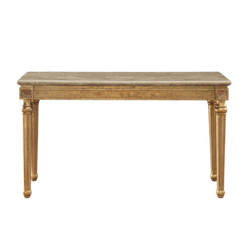 Daesha - Accent Table - Marble & Antique Gold