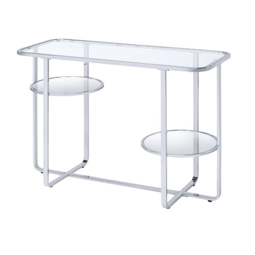 Hollo - Sofa Table - Glass & Chrome