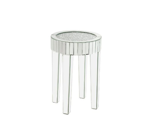 Ornat - End Table - Mirrored & Faux Diamonds - 24"