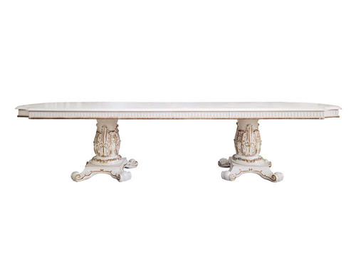 Vendome - 30" Dining Table With Pedestal Base - Antique Pearl