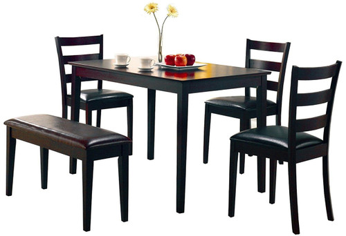 BELVA Dark Brown 5-PC Dining Set