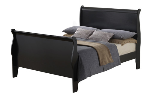 Adolphus Black Sleigh Bed