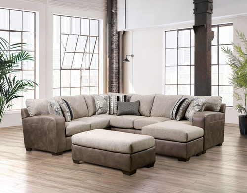 Ashenweald - Sectional - Brown / Light Brown