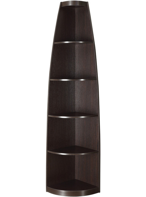 Lyn Cappuccino Corner Bookshelf