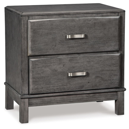 Caitbrook - Two Drawer Night Stand - Gray