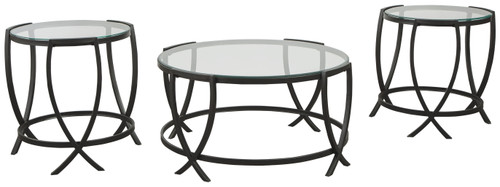 Tarrin - Black - Occasional Table Set (Set of 3)