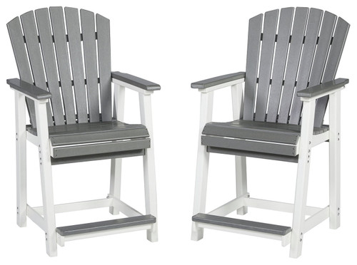 Transville - Barstool (Set of 2) - Gray / White