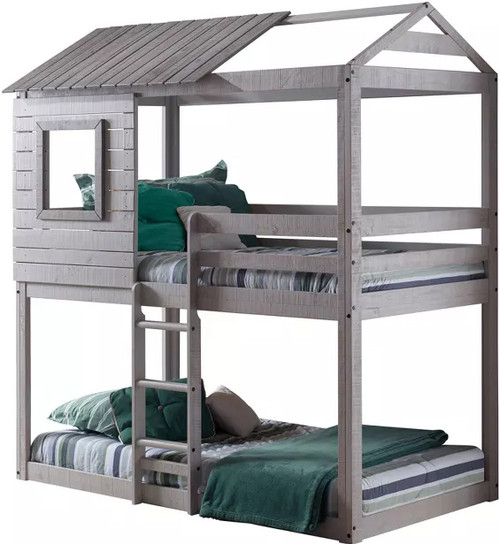 SUITE 10 Rustic Gray Twin Bunkbed