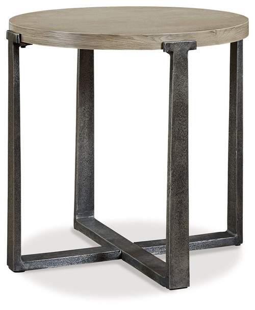 Dalenville - Round End Table - Gray