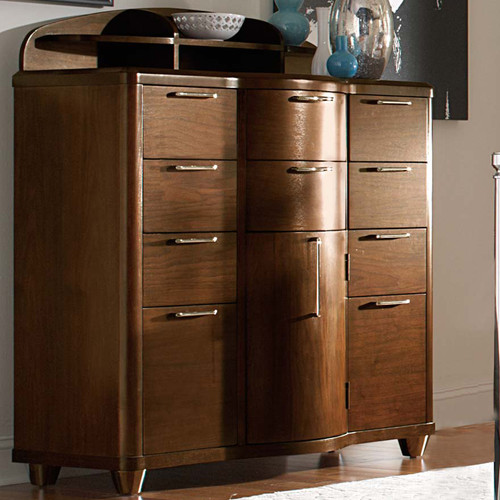 Pierce Brushed Brown Tall Dresser with Hutch