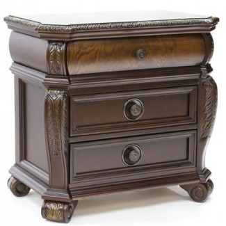 Bradford Brown 3 Drawer Night Stand Cb Furniture