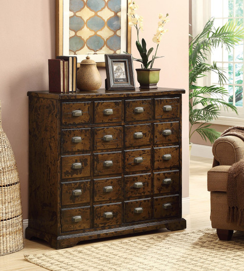 Rodney Antique Warm Brown Accent Cabinet