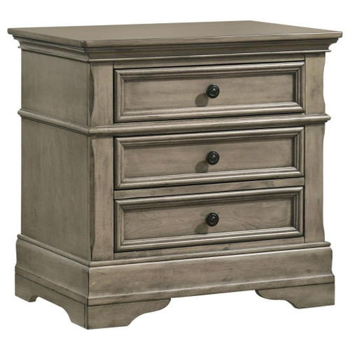 Manchester - 3-Drawer Nightstand - Wheat