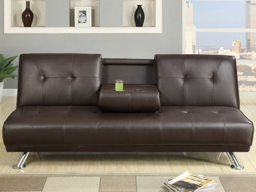 Nightowl Espresso Sofa Bed with Console