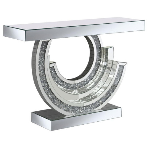 Imogen - Multi-Dimensional Console Table - Silver