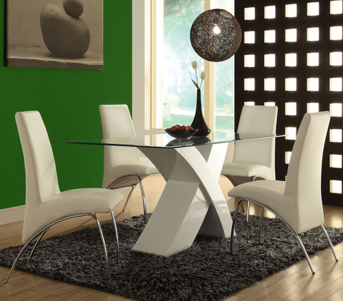 Skylar White 5 Piece Dining Set