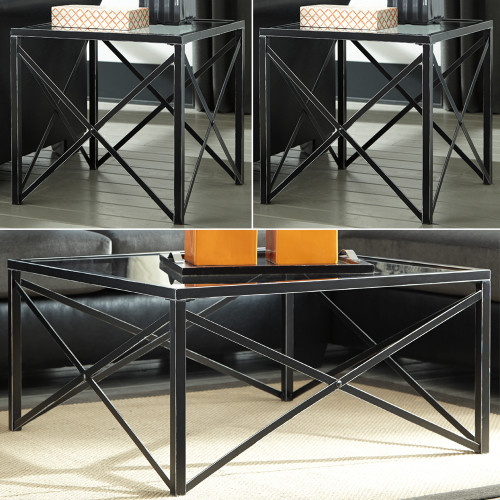 Newt Black 3 Piece Table Set