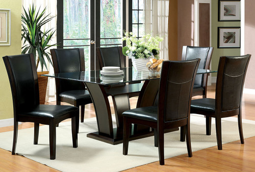 SICILIA Black 7 Piece Dining Set