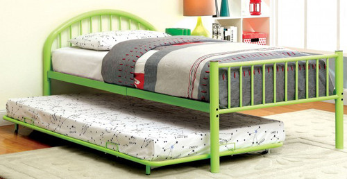 Riley Green Metal Bed W/Trundle