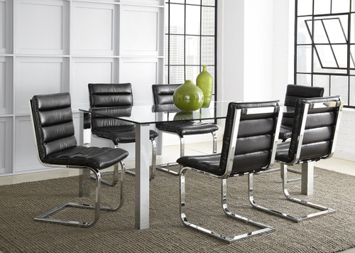 Maya Chrome 7PC Dining Set