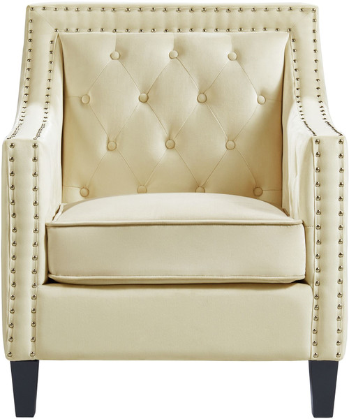 DAHLIA Cream Fabric 30" Wide Accent Chair