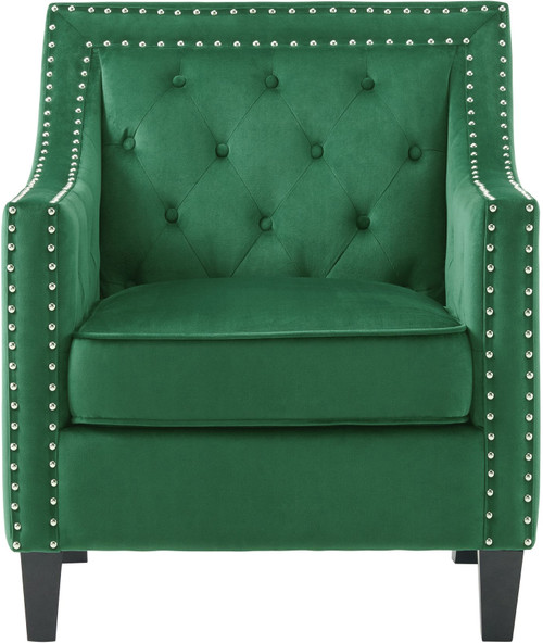 DAHLIA Emerald Fabric 30" Wide Accent Chair